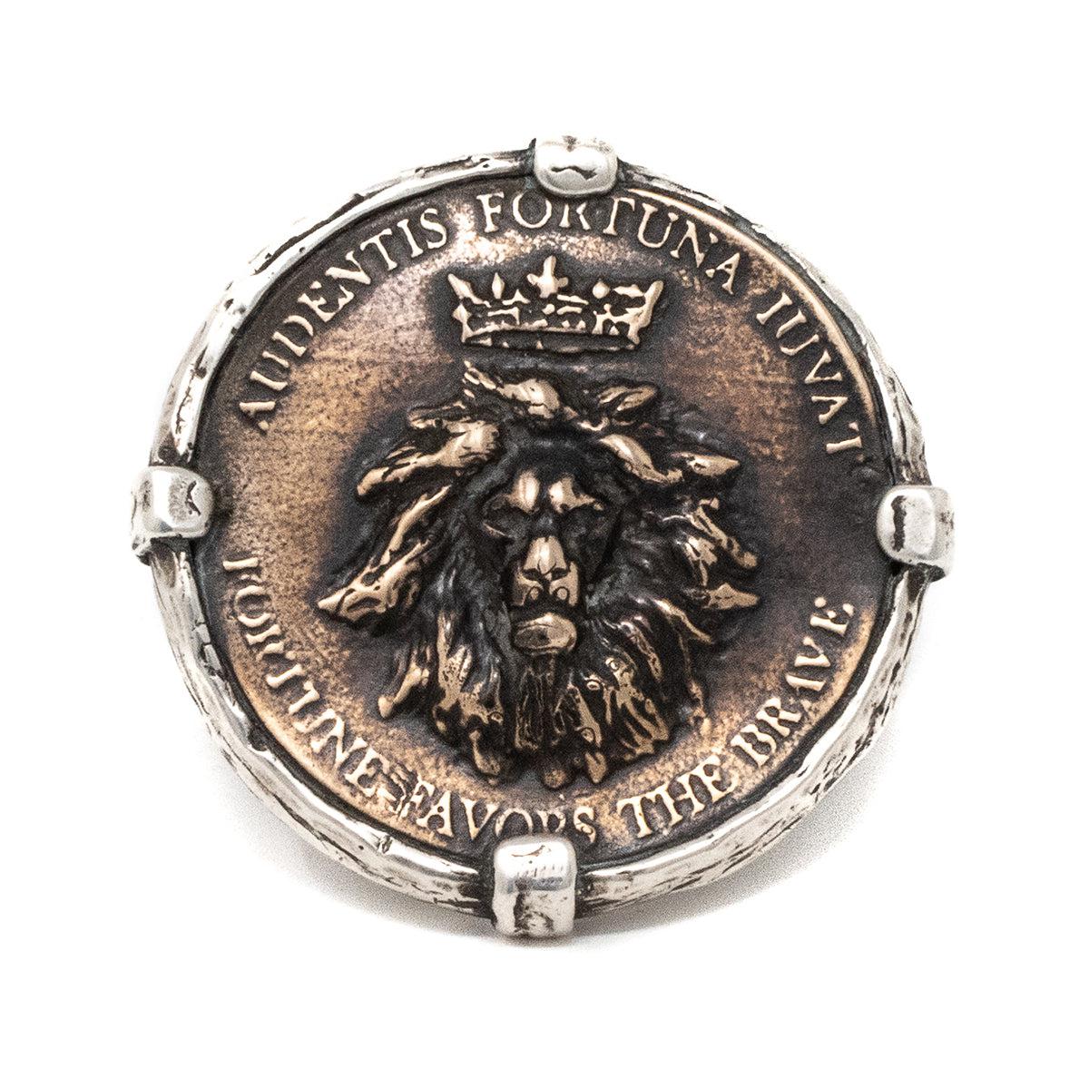 Solid Silver Wrapped Bronze Coin Ring | King Lion Designer Jewellery ...
